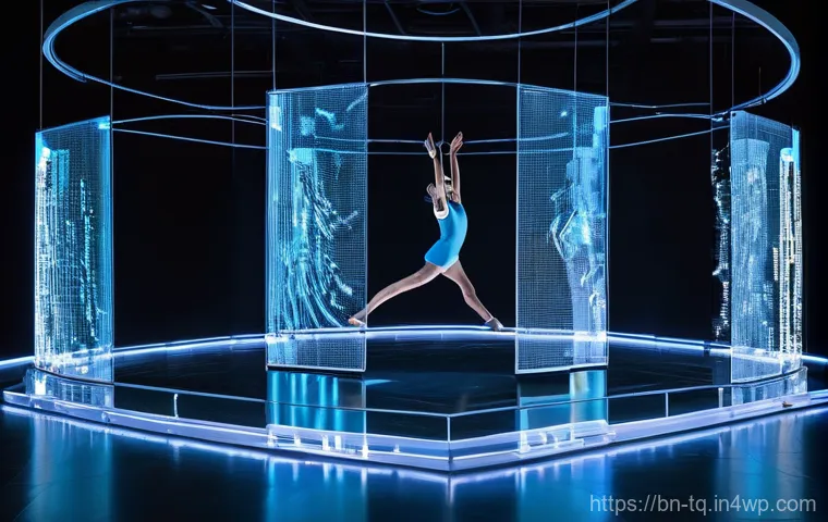 시간 기반 예술의 디지털 아카이브 구축 - **Prompt:** A vibrant, high-energy contemporary dance performance taking place on a modern stage, ba...